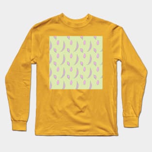 Background illustration green with leaf, plant decorative design pattern, ornament Long Sleeve T-Shirt